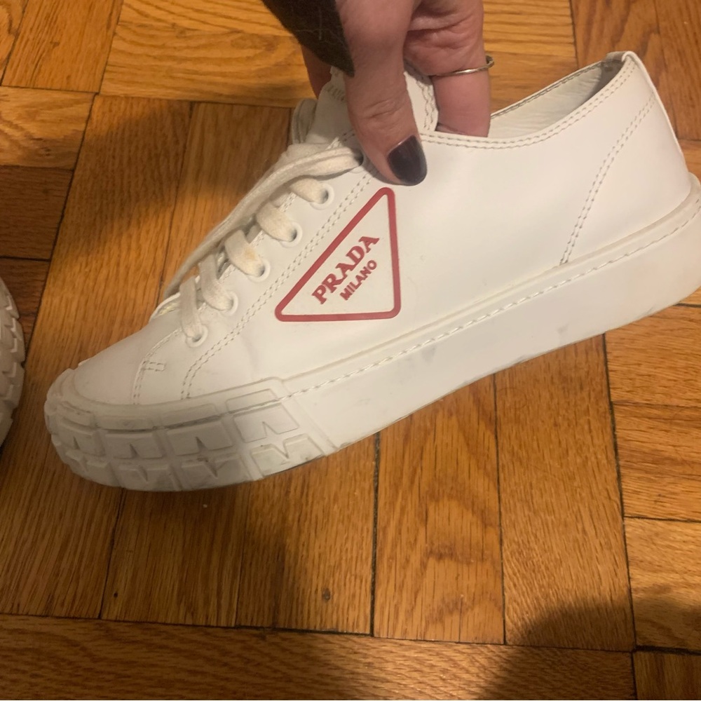 Prada Leather Wheel Sneakers - Picture 5 of 11